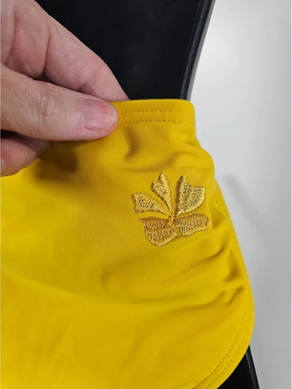 Hapari Yellow High-Waisted Bikini Bottoms with Tassel Ties